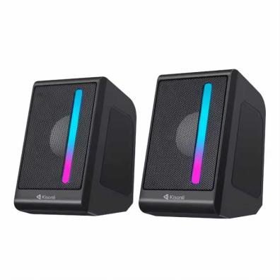 Kisonli X16 Mini Usb 2.0 Portable Speaker For Laptop Pc With Rgb Light