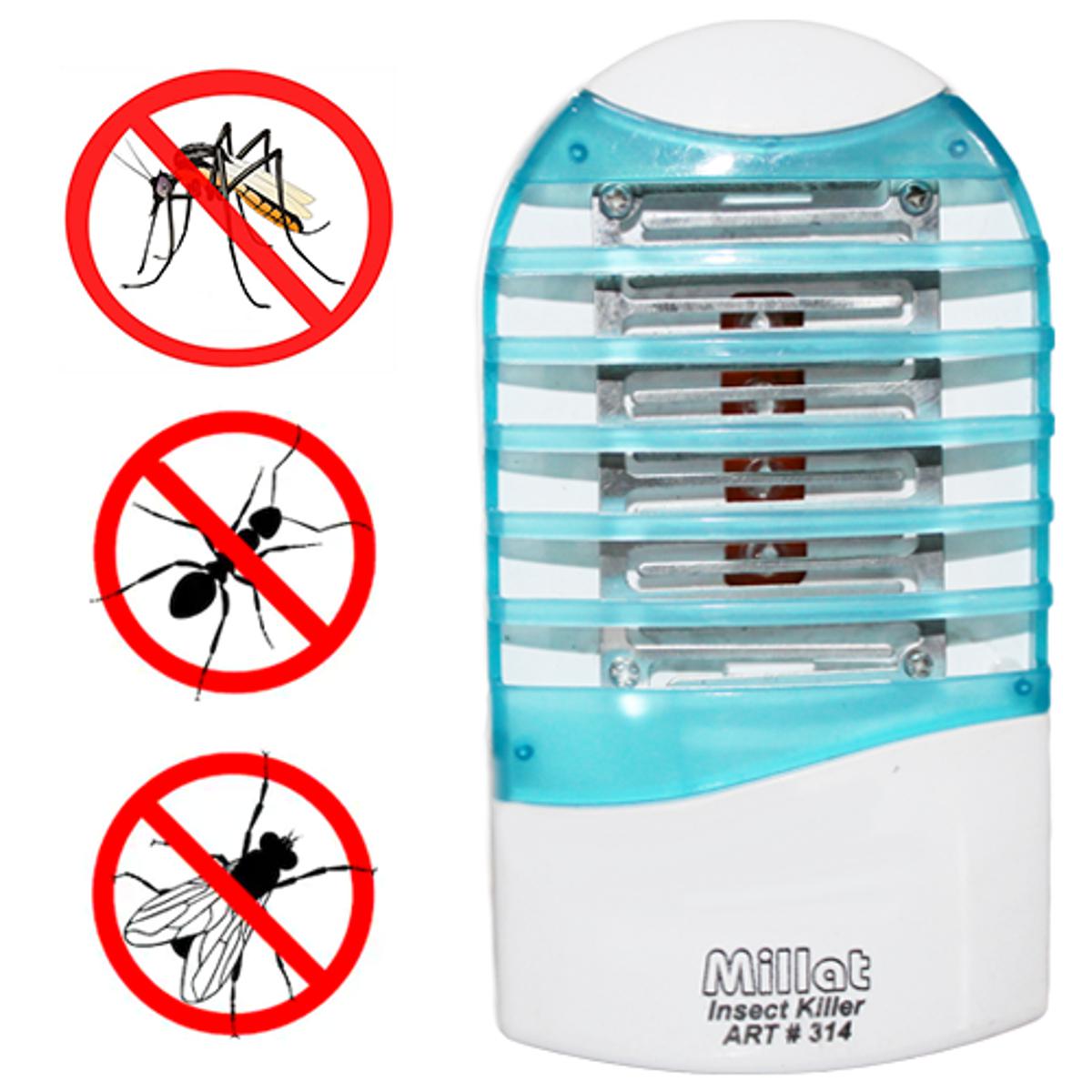 Millat Mini Insect Killer Ultrasonic Pest Repeller Plug in Indoor,Pest Reject Repellent for Home Reject Insect Mosquito Ant Spider Cockroach Bug Keep Human and Pets Safe Smart Home