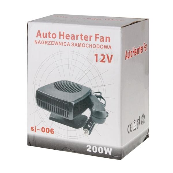 sj-006 Auto Car Heater Fan12V 200W Hot & Cool - Black