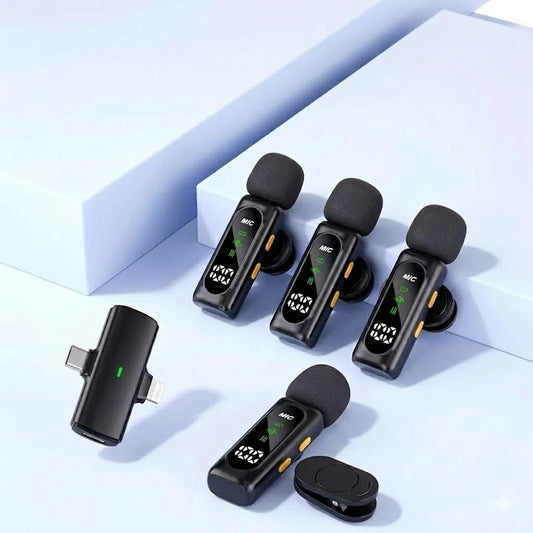 T90 Wireless Microphone (1-to-4) - Sabse Behtareen Solution for 4-Person Podcasts & Interviews