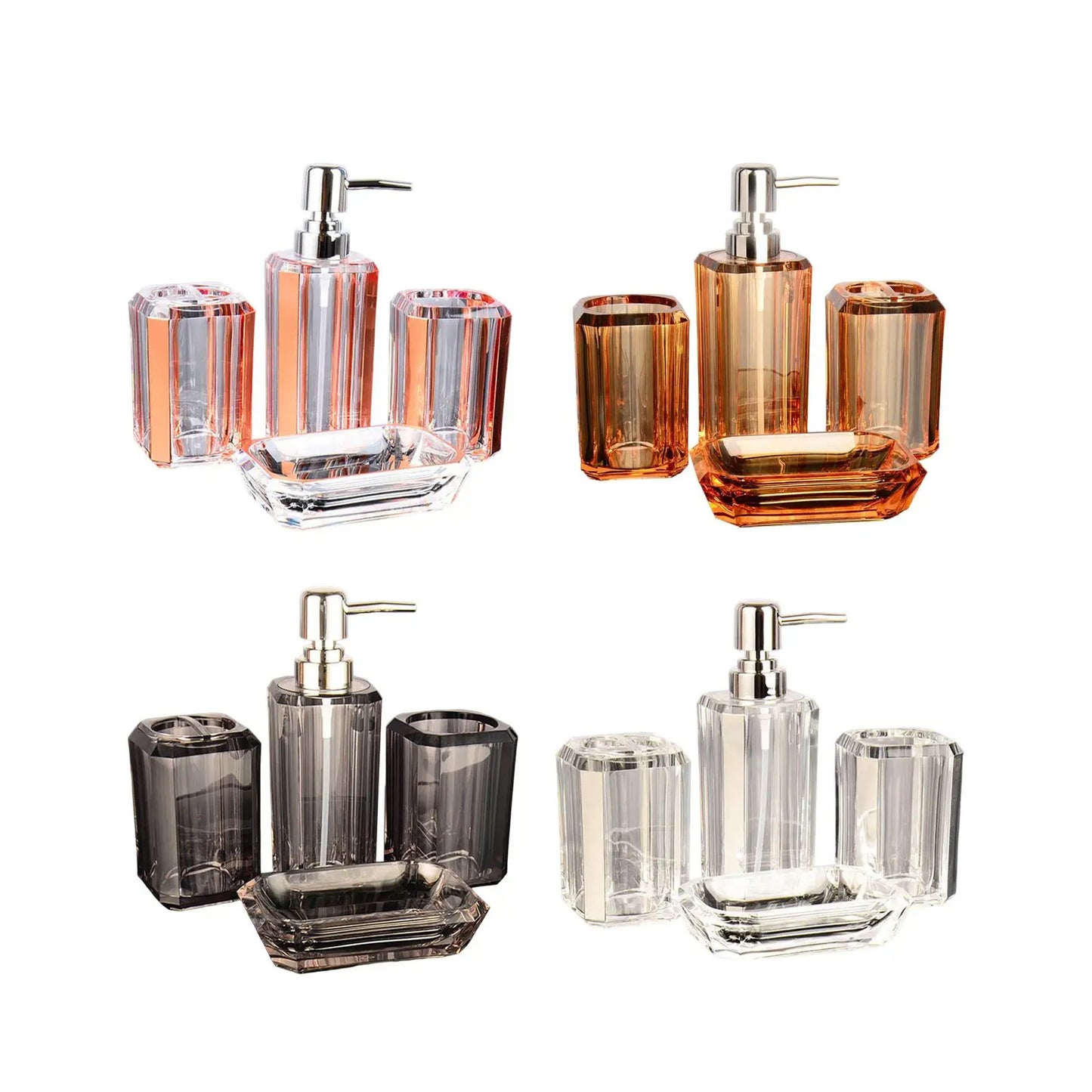 6-Piece Acrylic Bathroom Set