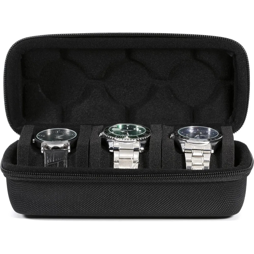 Watch box organizer 5 slots | Wristwatch Organizer Box Travel Case