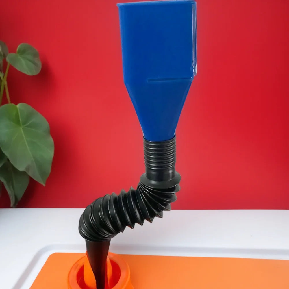 Flexible Spill-Free Funnel - For Automotive Oil & Household Liquids