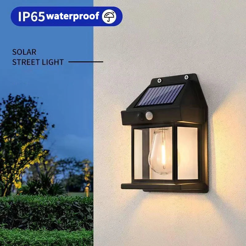 Solar Motion Sensor Wall Light - 3 Mode Waterproof Outdoor Lamp for Garden & Patio