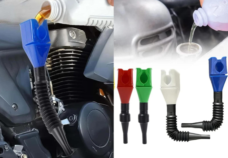Flexible Spill-Free Funnel - For Automotive Oil & Household Liquids
