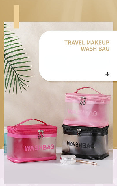 Waterproof Transparent Travel Cosmetic Zipper Storage Bag for Women Toiletry Organizer Bag Medicine Box Baby Travel Bag Organizer Pouch Hanging Bag