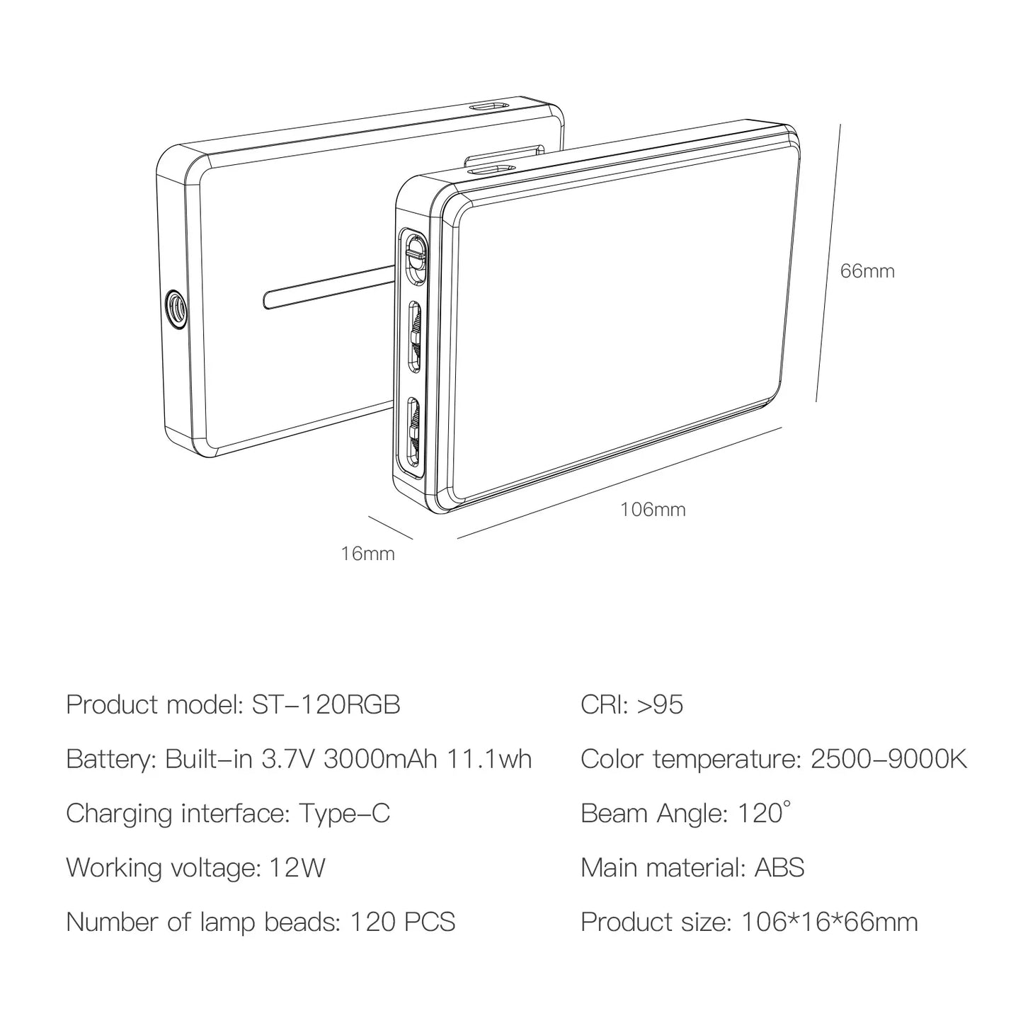 SELFIE LIGHT RGB VL68