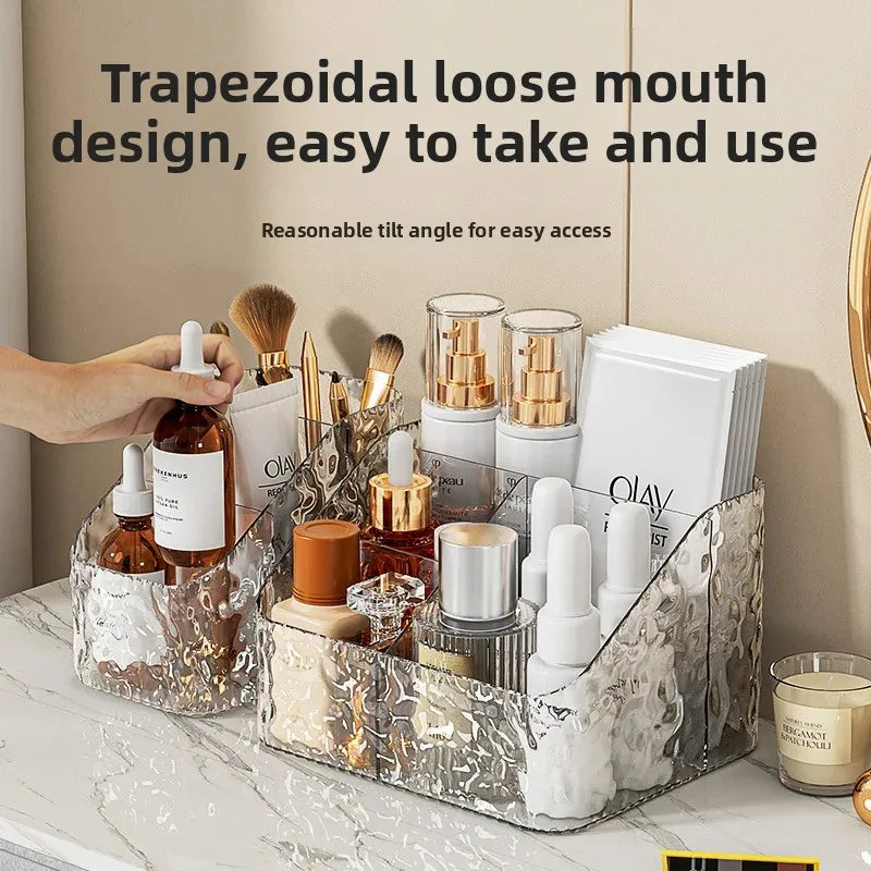 Multifunctional 4 Compartment Acrylic Cosmetic Organizer Box