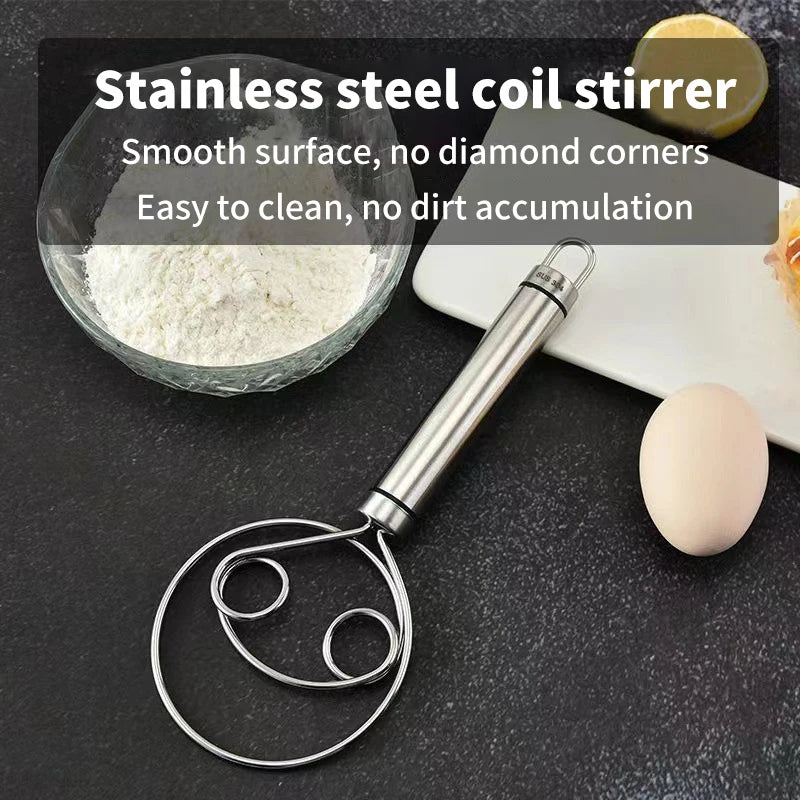 Stainless Steel Dough Whisk - Professional Baking & Mixing Tool