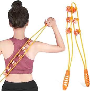 6 Rows Manuall Plastic Massager Back & Shoulder Waist Massager Muscle Relief, Neck, and Upper Back Massage Ergonomic Design