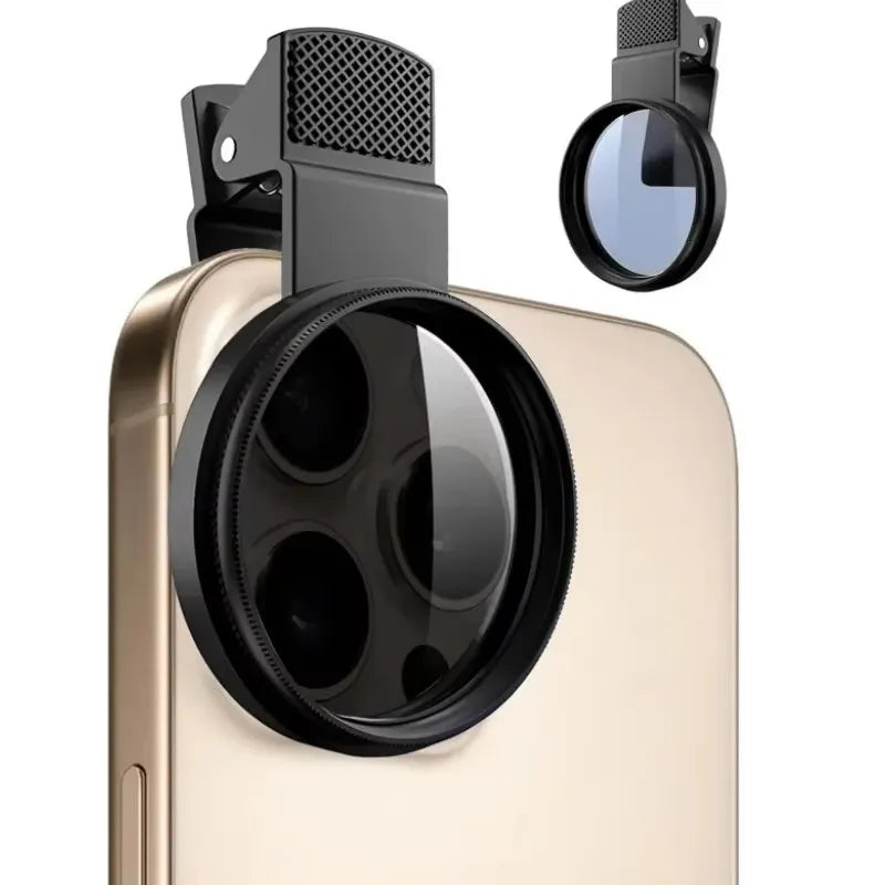 Single-Axis Rotatable Mirror Ring CPL Filter Lens for Smartphone
