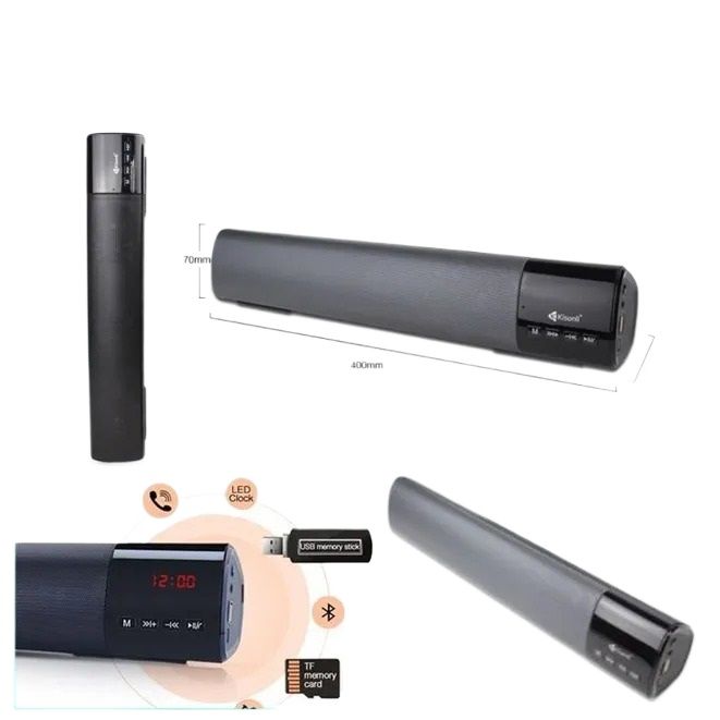 Kisonli LED-800 Bluetooth Soundbar Speaker – Rechargeable Wireless Speaker with LED Display