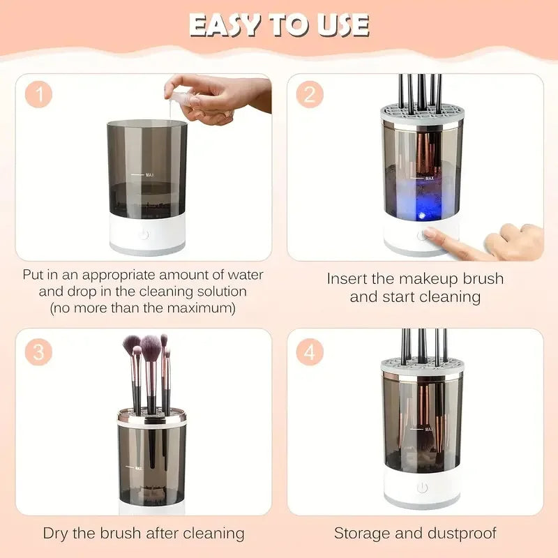 Automatic Makeup Brush Cleaner & Dryer - Professional Cosmetic Tool Washer