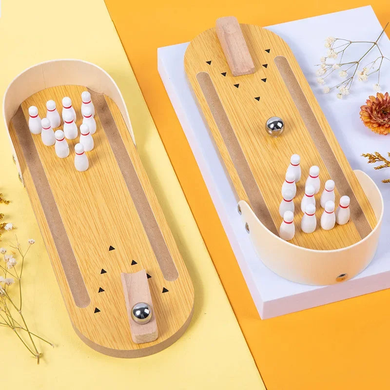 Wooden Mini Bowling Game