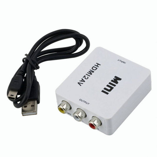 HDMI to AV Composite RCA Converter (1080P) - RCA Adapter for TV