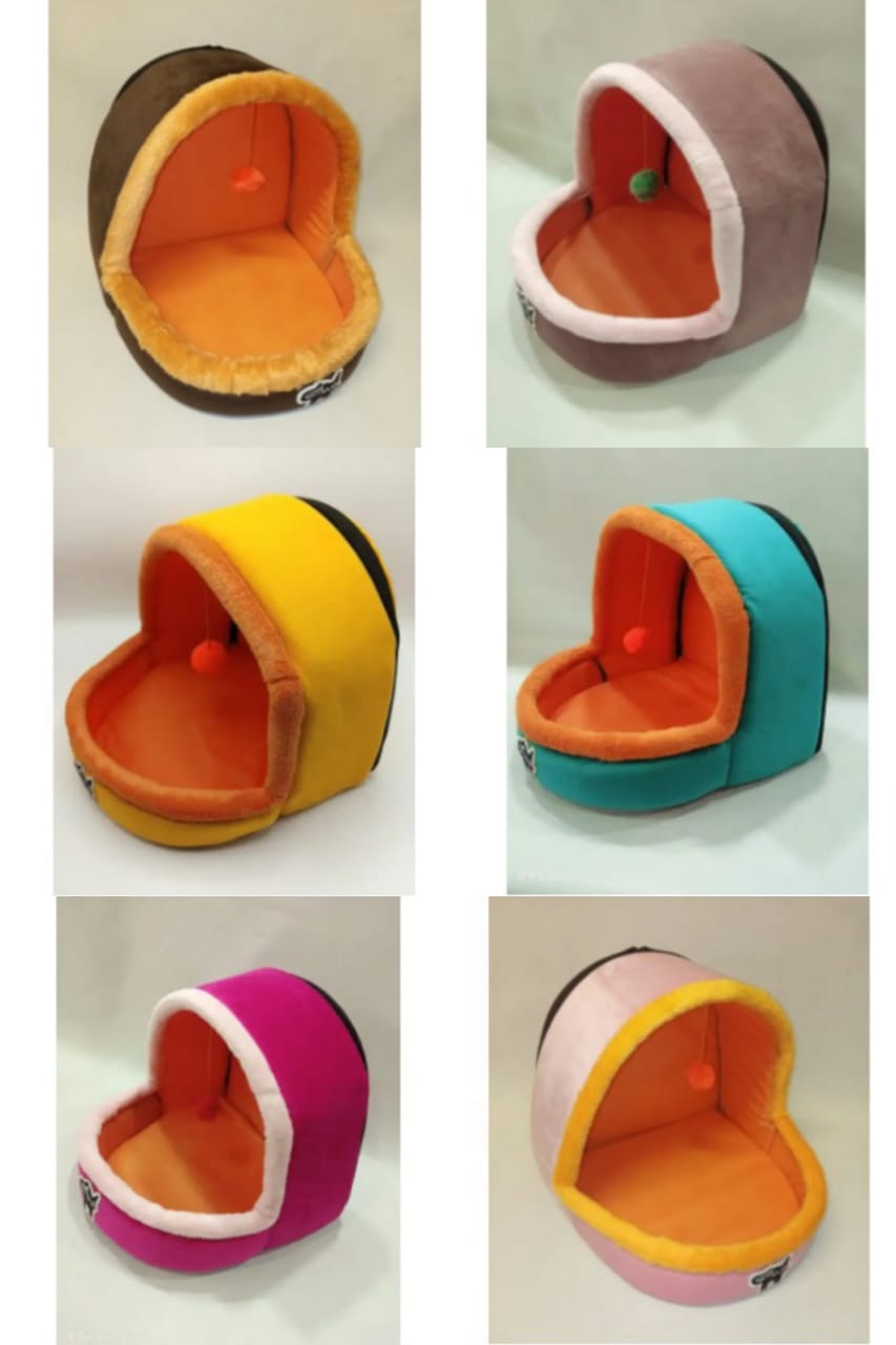 Pet Cat Dog Puppy Nest Bed Soft Warm House Sleeping Mat Cushion Toy Ball - Size Small