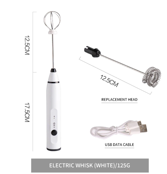 Portable Electric Coffee Frother & Milk Mixer - Handheld Adjustable Speed Foam Maker For Latte & Cappuccino