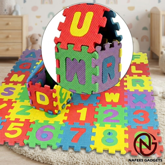 Alphabet & Number Puzzle Foam Mat | Educational Crawling Play Mat for Kids – Safe & Non-Toxic