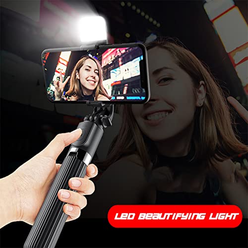 Q07 Bluetooth Integrated Selfie Stick with Light and Bluetooth Remote Control
