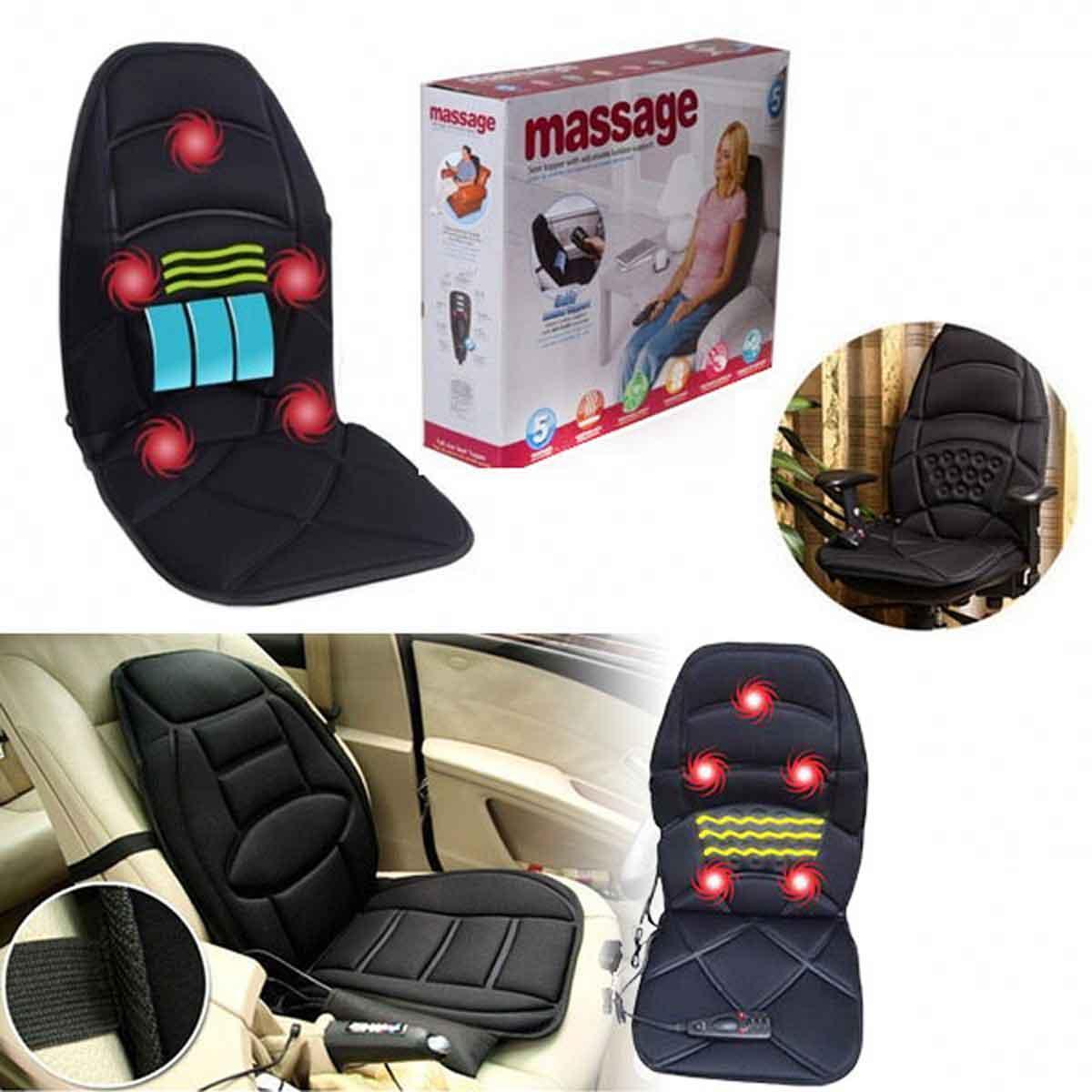 Massage Full Size Seat Topper Back And Neck Massager With Soothing Heat Function