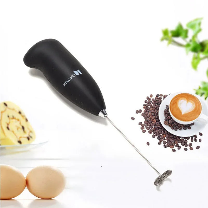 Electric Handle Coffee Beater Stirrer Milk Frother Foamer Whisk Mixer Milk Treater Juice Muddler Coffee Stirrer (1 PC)