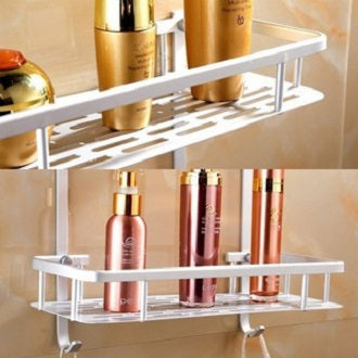 Aluminum Two layer Shelf Rack double layer space bathroom shelf shower shampoo soap cosmetic shelves washroom accessories storage organizer rack holder corner rack