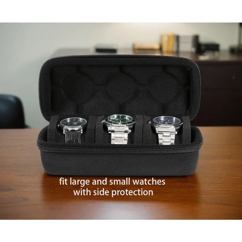 Watch box organizer 5 slots | Wristwatch Organizer Box Travel Case