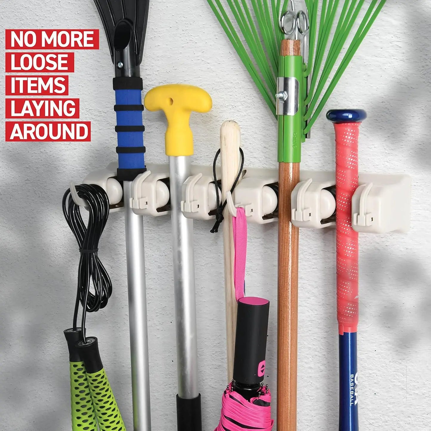 Wall-Mounted Mop Organizer