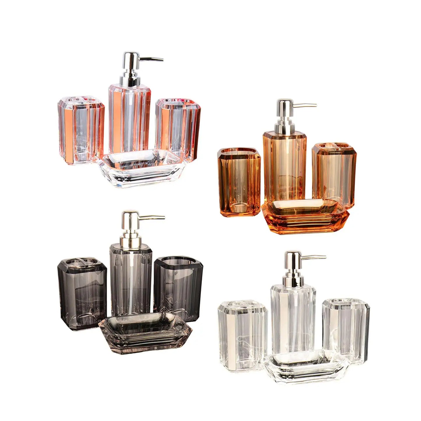 6-Piece Acrylic Bathroom Set