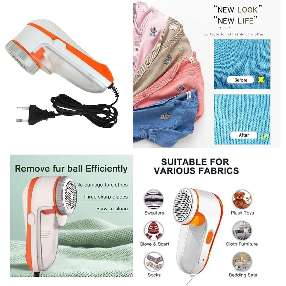 Nova Professional Fabric Shaver & Electric Lint Remover Machine
