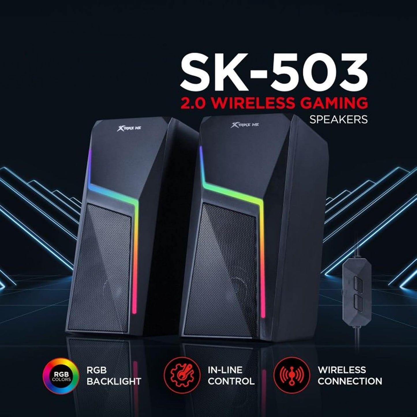 Xtrike Me Sk-503 Dream My Life Backlit 2in1 Soundbar Speaker