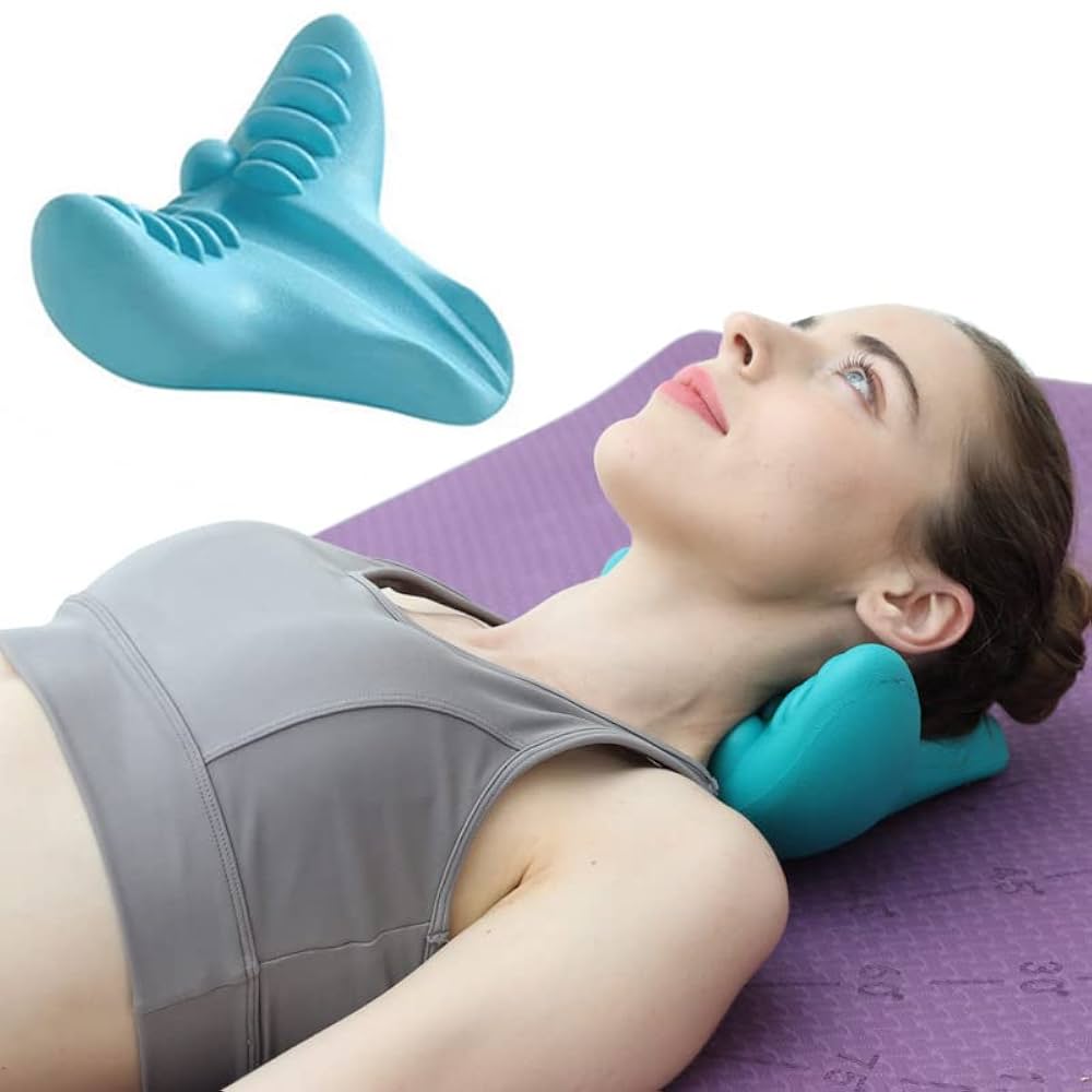 Massage Pillow Neck Stretcher Cervical Traction Portable Cervical Relaxer Traction Device Shoulder Relaxer