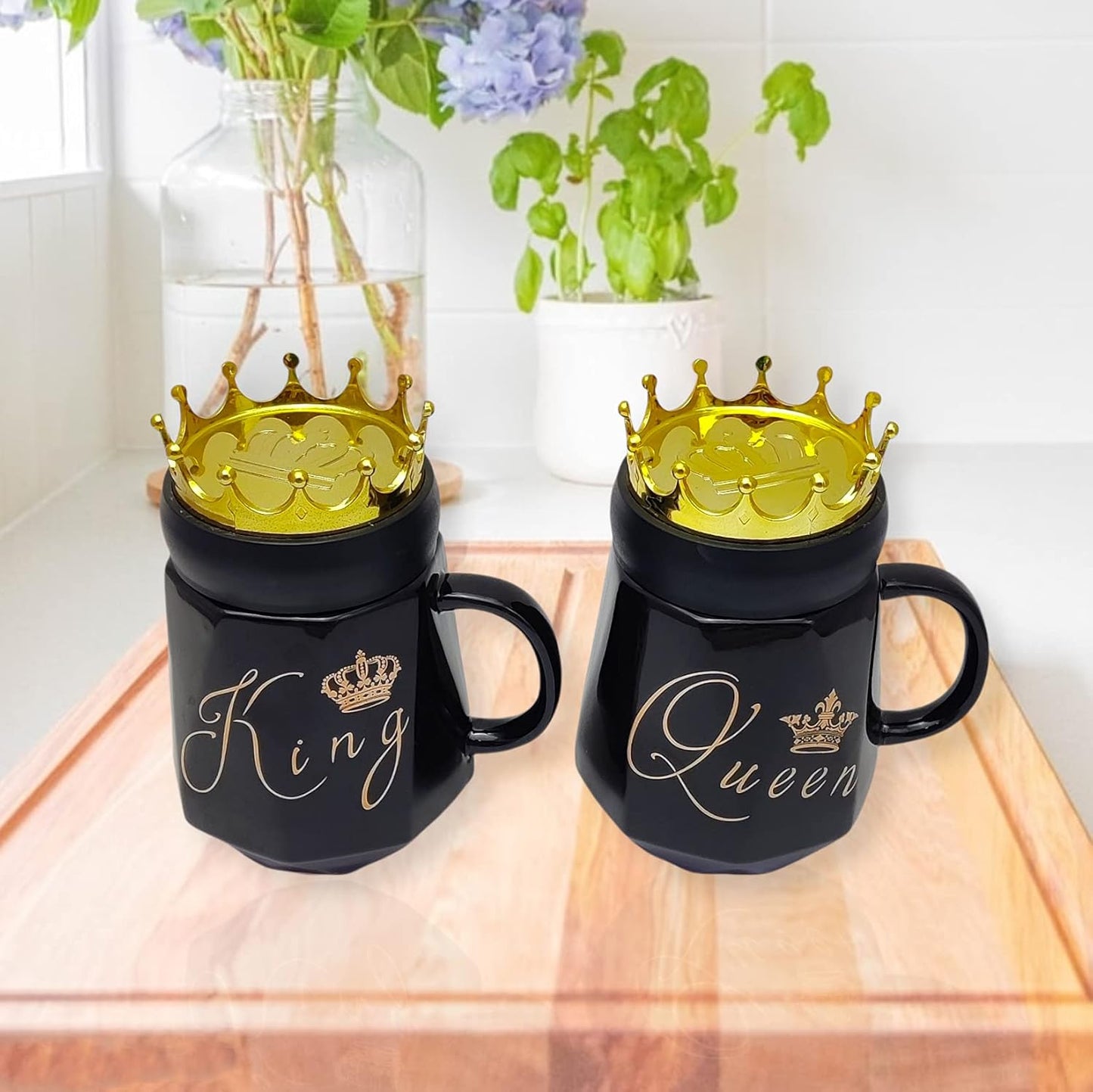 Coffee Tea Mug Lid Classical Cermic Gifts for Parents, Couple, Grandparents Anniversary Tea Cups Mug with Lid Gifts for Parents, Couple, Grandparents Anniversary Tea Cups