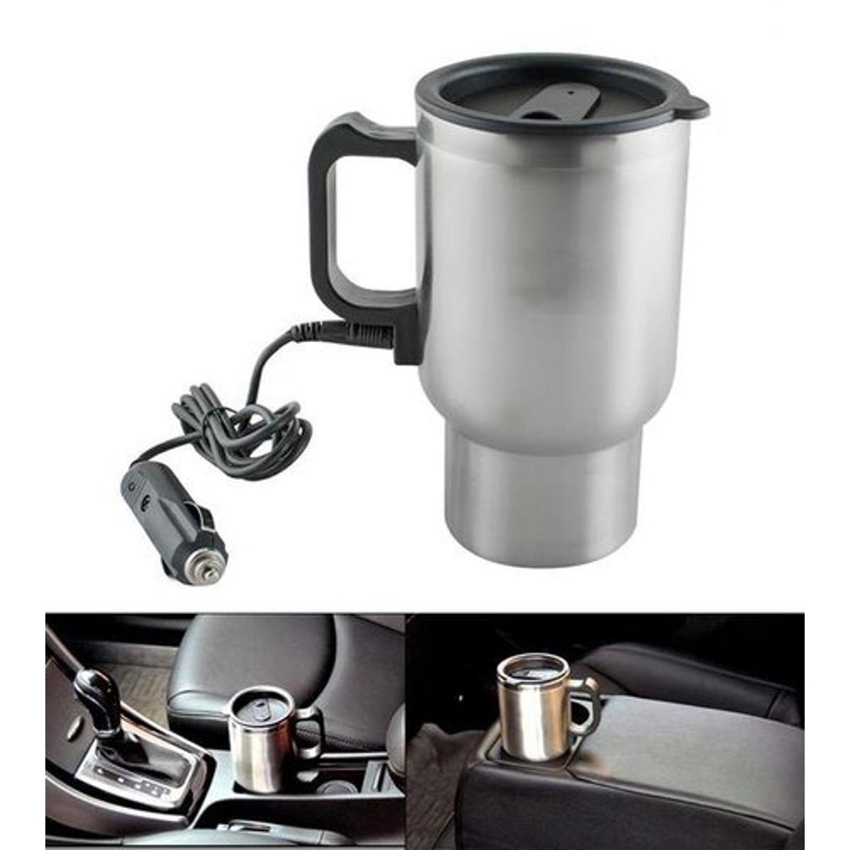Steel Travel Outdoor Electric Mug 12V Car Charging Electric Kettle Stainless Steel Travel Coffee Mug Cup Heated Thermos 450Ml