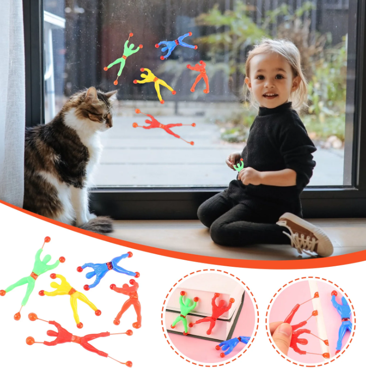 Spiderman Sticky Wall Climbing Toy for kids Sticky Wall Climbing Climber Flip Rolling Spiderman for Men Kids Boy Birthday Party