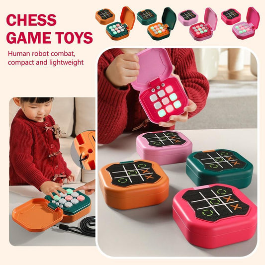 AI Intelligence Tic Tac Toe Chess, All in One Chess Collection Fun Electronic Toy Table Game Machine Puzzle Boys & Girls