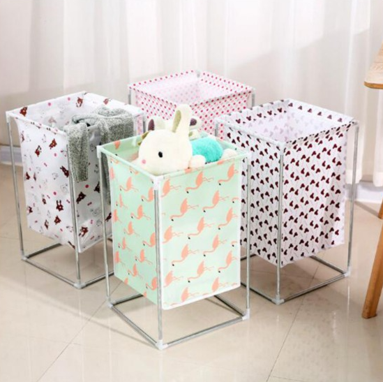 Fabric Folding Hamper Portable Dirty Cloth Storage Basket Bathroom Dirty Clothes Storage Basket Laundry Basket