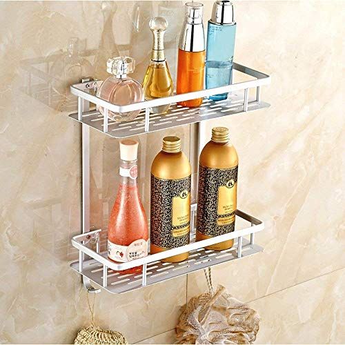 Aluminum Two layer Shelf Rack double layer space bathroom shelf shower shampoo soap cosmetic shelves washroom accessories storage organizer rack holder corner rack