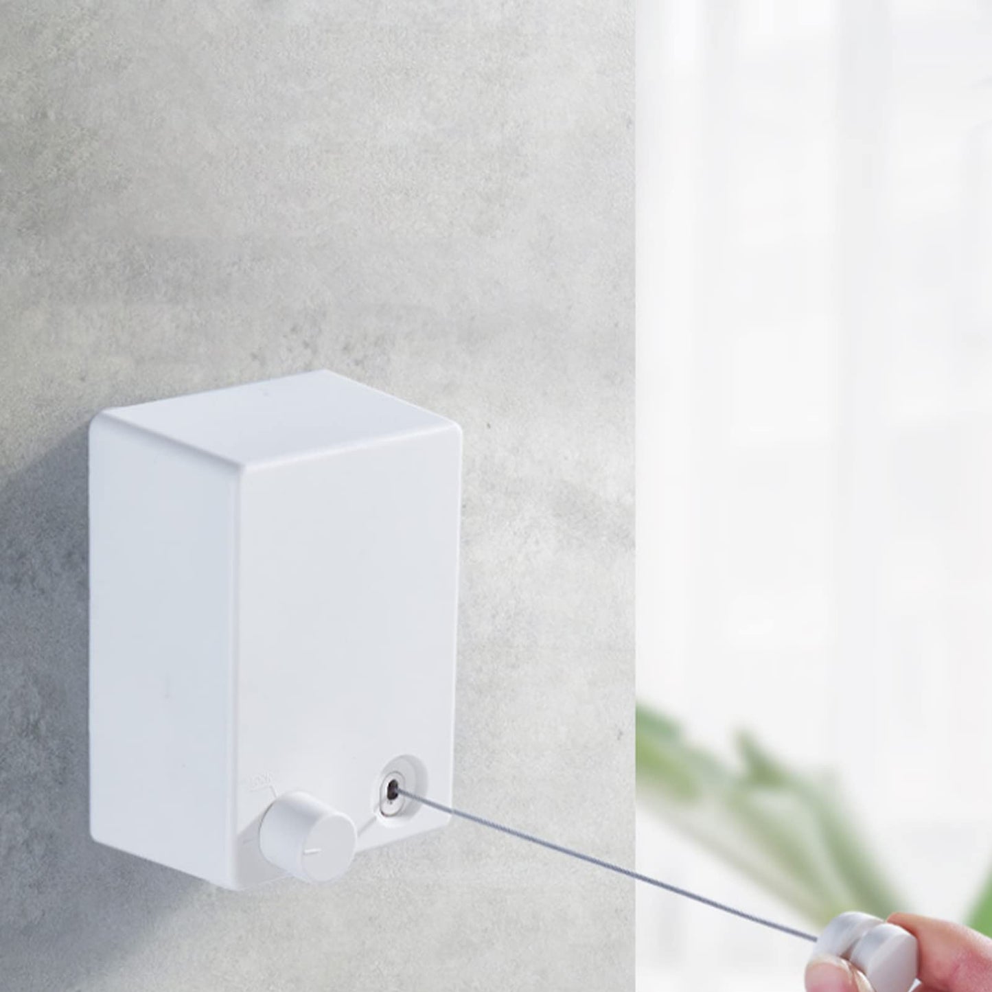 Wall Mounted Drying String Retractable Clothesline Heavy Duty Rope 4.2M