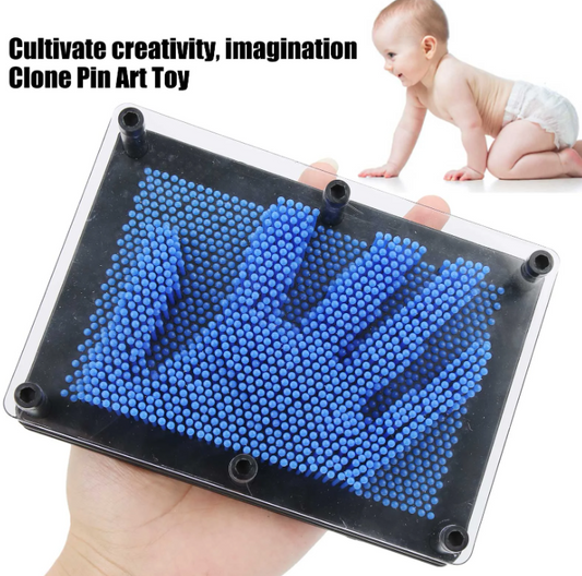 3D Clone Pin Art Toy Classic Pin Sculpture Board for Children Adults Plastic Hand Face Model Office Decoration Clone Pin Art