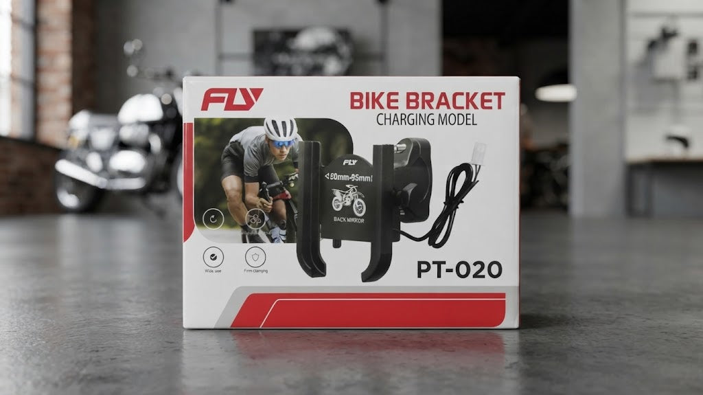 PT-020 Bike Mobile Holder with Charging Model - Motorcycle Phone Mount Bracket