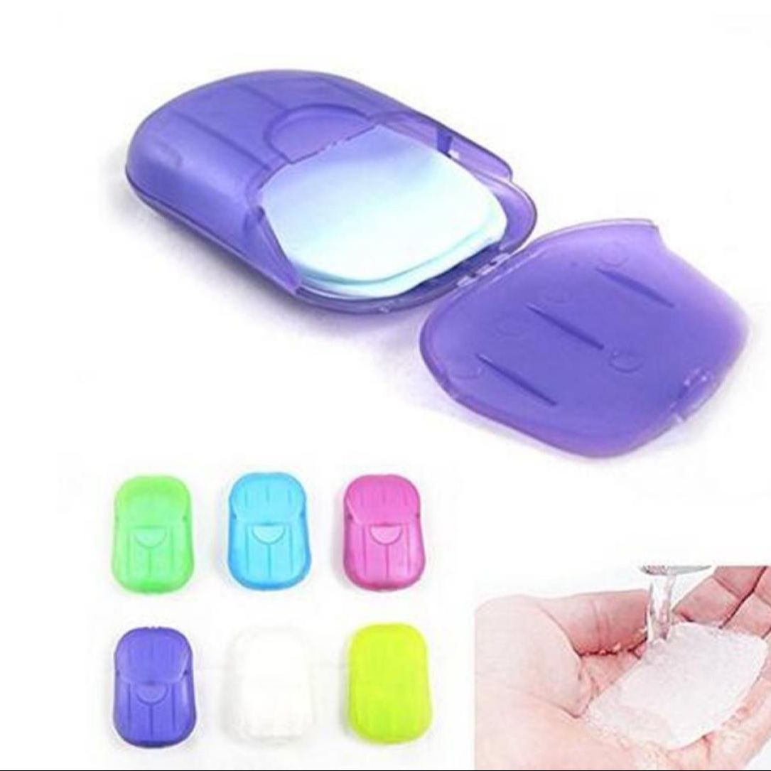 Pocket Paper Soap Washing Hand Bath Clean Scented Slice Sheets