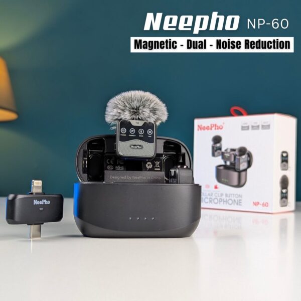 NeePho NP-60 Professional Wireless Microphone (Dual Channel)