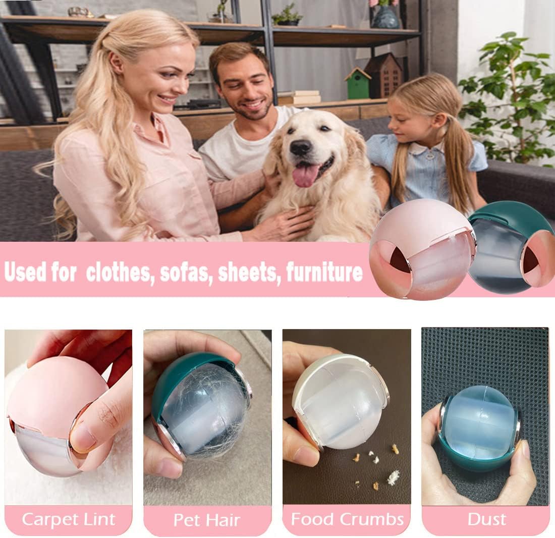 Ball Lint Remover Hair Removal Ball Washable Sticky Roller, Clothes Dust Pet Fur Clean Tool, Manual Fluff Remover Clothes Lint Catcher Ball, Reusable Gel Lint Roller, Washable Sticky Roller Ball, Mucilaginous Ball, Round Pet Hair Removal Ball