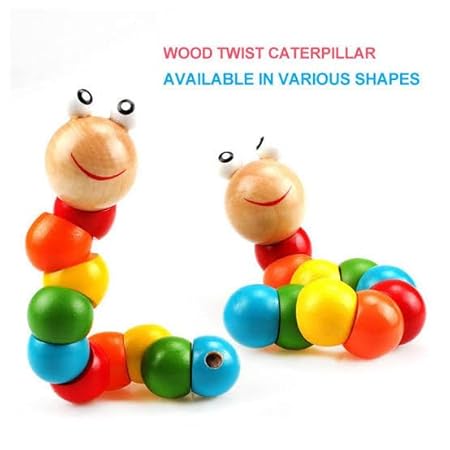 Baby Caterpillar Wooden Toy, Early Learning Toy for kids, Wooden toys for kids