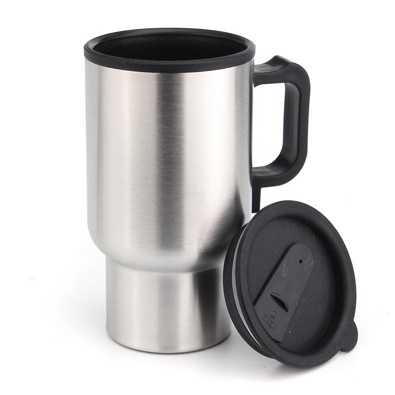 Steel Travel Outdoor Electric Mug 12V Car Charging Electric Kettle Stainless Steel Travel Coffee Mug Cup Heated Thermos 450Ml