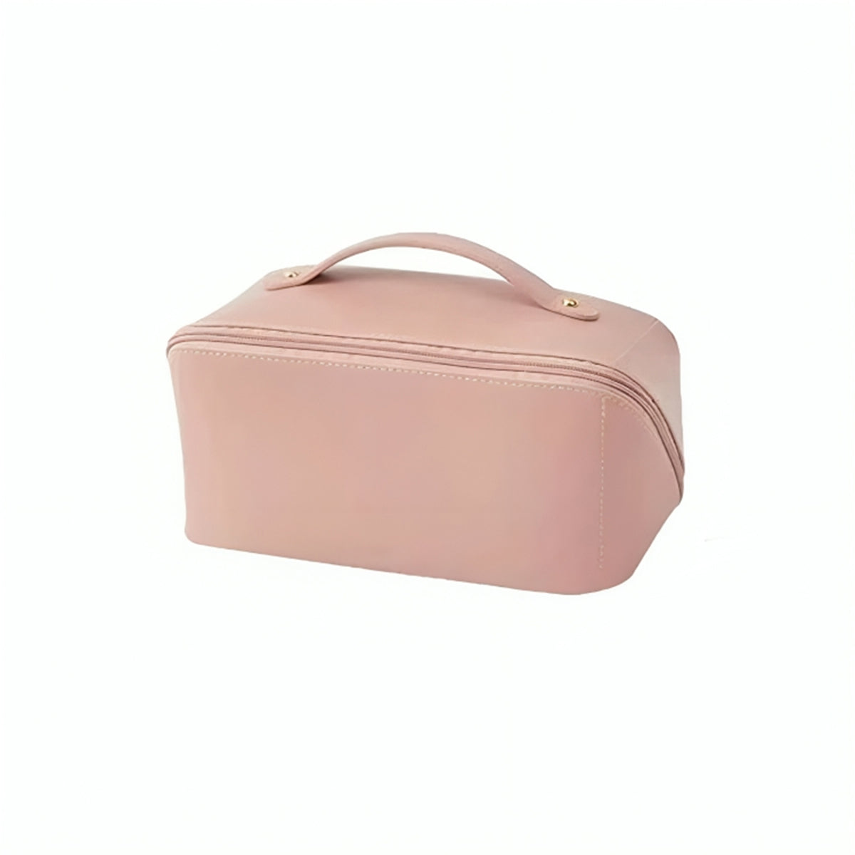 Multifunctional Portable Large Capacity Travel Cosmetic Bag with Handle Makeup Organizer Bag Storage Makeup Bag Waterproof PU Leather Travel Toiletry Bag for Women