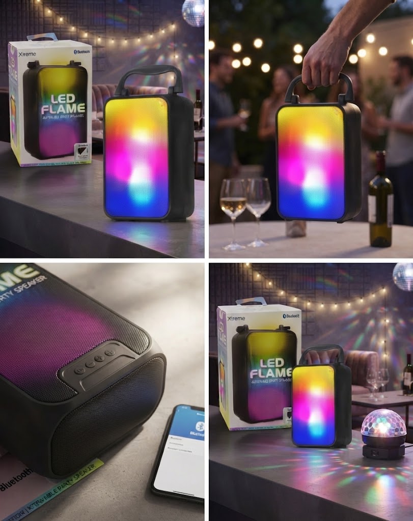 BT Speaker LED Flame Portable Wireless Bluetooth Speaker