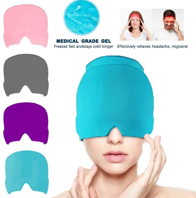 Migraine Relief Hat headache hat Gel Hot Cold Therapy lce Cap For Relieve Pain lce Hat Eye Mask Stress Pressure Pain Relief