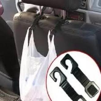 Vehicle Seat Plastic Hard Duty Car Hooks - Black (4-Hook Pack)